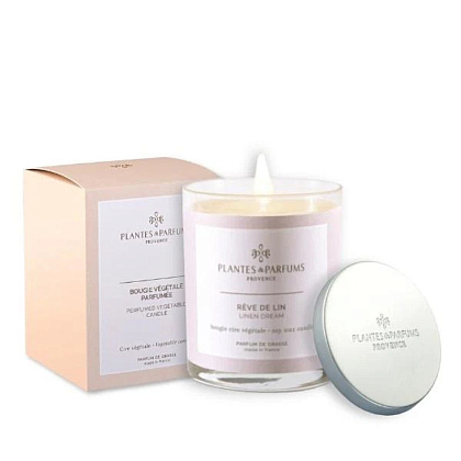 Свеча ароматическая PLANTS&PARFUMS "Linen Dream", 180 гр., подарочная упаковка - 3