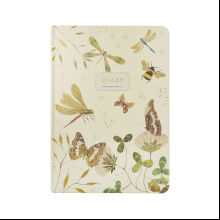 Ежедневник недатированный "Fauna. Бабочки", А5, 240 страниц, молочный