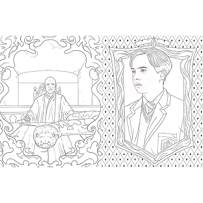 Раскраска "Colouring Book. Harry Potter: Slytherin House Pride", (английский язык) - 5