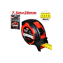 Рулетка Deli RS EDL377528Y, 7,5 м х 28 мм, красный, черный