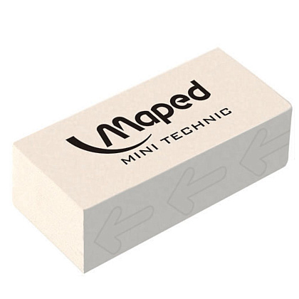 Ластик Maped "Technic 300", 3 шт, белый, блистер - 2