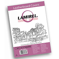 Обложка (перф.) картон под кожу черный 230г/м 100шт Lamirel Delta