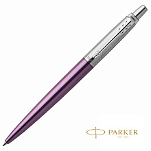 Ручка шариковая автоматическая Parker "Jotter Core K63 Victoria Violet CT", 1.0 мм, фиолетовый, серебристый, стерж. синий