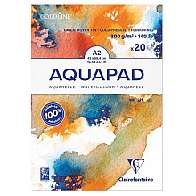 Блок-склейка бумаги для акварели "Goldline Aqua", А2, 300 г/м2, 20 листов