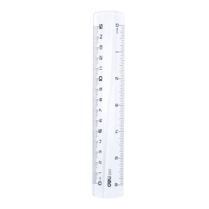 Линейка "Deli EG00112", 15 см, прозрачный