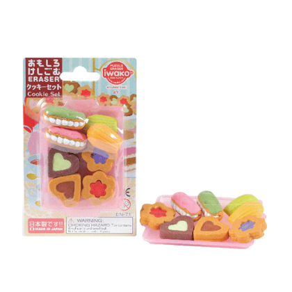 Набор ластиков "IWAKO Cookie Set", 6 шт, ассорти - 2
