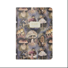 Ежедневник недатированный "Flora. Mushroom Miracle", А5, 240 страниц, фиолетовый