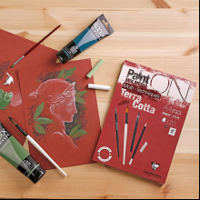 Блок-склейка "Paint'On", А3, 250г/м2, 20 листов, терракотовая бумага