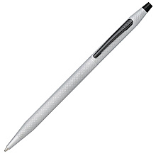 Ручка шариковая автоматическая "Cross Classic Century Brushed Chrome", 0.7 мм, серебристый, черный, стерж. черный
