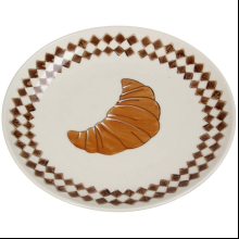 Тарелка керамическая "Croissant", 20.5x20.5 см, коричневый