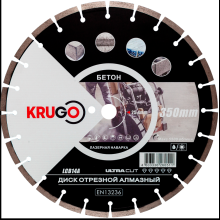 Круг алмазный по бетону Krugo, 350х25.4 мм, сегментный