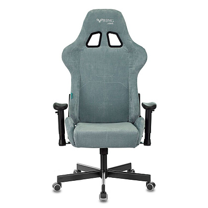 Кресло игровое Бюрократ VIKING "KNIGHT LT28 FABRIC", ткань, металл, серо-голубой  - 5