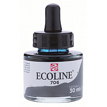 Жидкая акварель "ECOLINE", 706 темно-серый, 30 мл