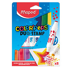 Фломастеры Maped "Color Peps Duo Stamps", 8 шт