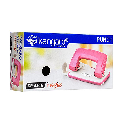 Дырокол Kangaro "DP-480G Inspiro", 12 листов, бежевый, черный - 3