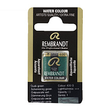 Краски акварельные "Rembrandt", 630 гранулированный зелёный, кювета
