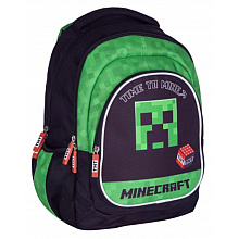 Рюкзак детский Astra "Minecraft time to mine", черный, зеленый