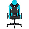 Кресло игровое Бюрократ Knight Thunder 5X экокожа, черный, голубой, металл - 2