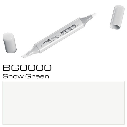 Маркер перманентный "Copic Sketch", BG-0000 снежный зеленый