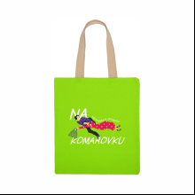 Сумка для покупок "Na Komarovku", хлопок, зеленое яблоко