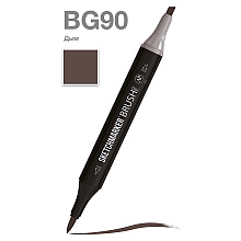 Маркер перманентный двусторонний "Sketchmarker Brush", BG90 дым