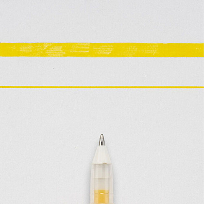 Ручка гелевая "Gelly Roll Glaze", 0.6 мм, прозрачный, стерж. желтый - 2