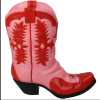 Ваза "Cowboy Boot", полирезина, красный - 4