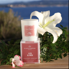 Свеча ароматическая PLANTES&PARFUMS "Lily & Iris", 180 гр