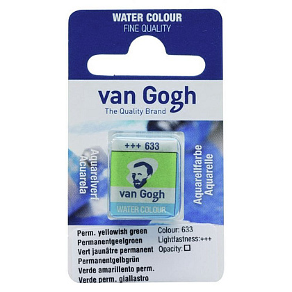 Краски акварельные "Van Gogh", 633 желто-зелёная прочная, кювета