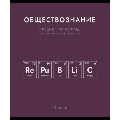 Тетрадь предметная "Нахимичили. Обществознание", А5, 48 листов, клетка