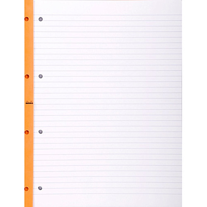 Сменный блок для тетради на кольцах "Rhodia", А4+, 80 листов, линейка, оранжевый - 3