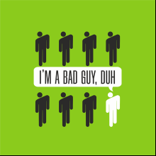 Стеганый плед для пикника «I’m a bad guy», зеленый