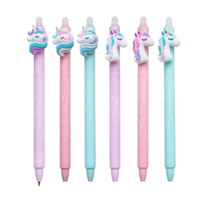 Ручка гелевая автоматическая Colorino "Unicorns пиши стирай", 0.5 мм, ассорти, стерж. cиний - 2