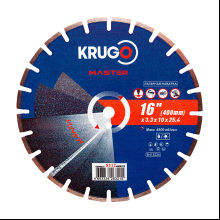 Круг алмазный по асфальту Krugo Master, 400х25.4 мм, сегментный