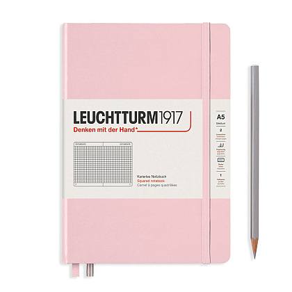 Блокнот "Leuchtturm1917. Classic", А5, 125 листов, клетка, пудровый