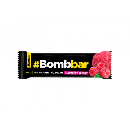 Батончик "BOMBBAR", 40 г, со вкусом малиновый сорбет