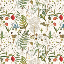 Бумага декоративная в рулоне "Flora. Луговые травы", 1 x 0,7 м