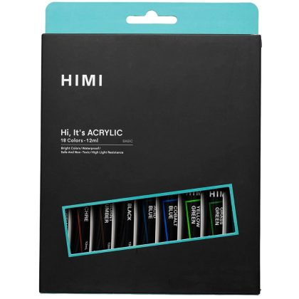 Краски акриловые "Himi.New vision", 18 цветов, тубы