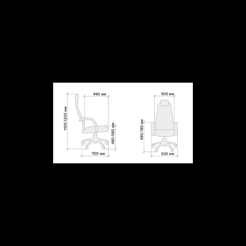 Кресло для руководителя Everprof "Komo Chrome", экокожа, хром, черный - 4