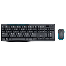 Комплект клавиатура и мышь "Logitech MK275", черный, синий