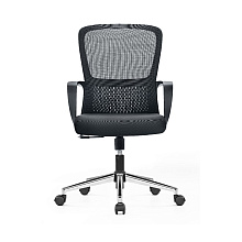 Кресло компьютерное SitZone U-069B, сетка, ткань, черный