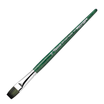 Кисть для рисования "Tintoretto Emerald", синтетика, плоская, №18