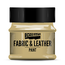 Краска для текстиля "Pentart Fabric & Leather paint", 50 мл, светло-коричневый