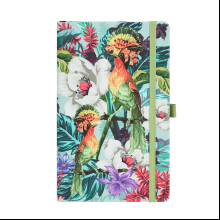 Блокнот "Eden exotic", А5, 96 листов, линейка, на резинке, разноцветный, зеленый