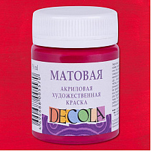 Краска акриловая матовая "Декола", 325 бордовая, 50 мл., банка