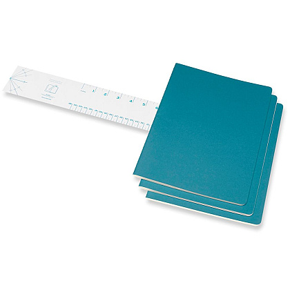 Блокнот "Cahier Journal Xlarge", А4, 190x250 мм, 60 листов, 3 шт, голубой - 3