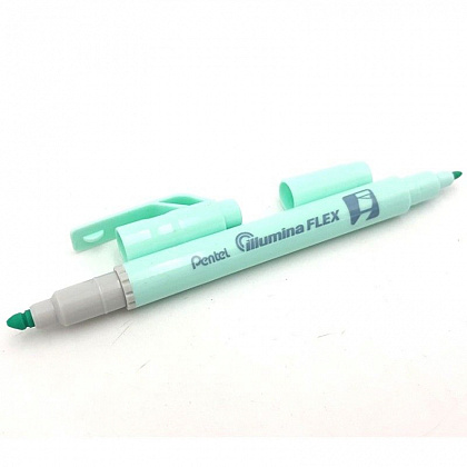 Маркер текстовый двусторонний «Pentel Illumina flex», пастельный, голубой - 3