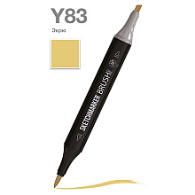 Маркер перманентный двусторонний "Sketchmarker Brush", Y83 экрю