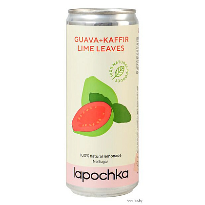 Напиток "Lapochka" вкус гуавы и кафрского лайма  0,33 л., жестян. банка