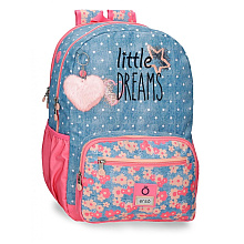 Рюкзак школьный Enso "Little dreams" L, голубой, розовый